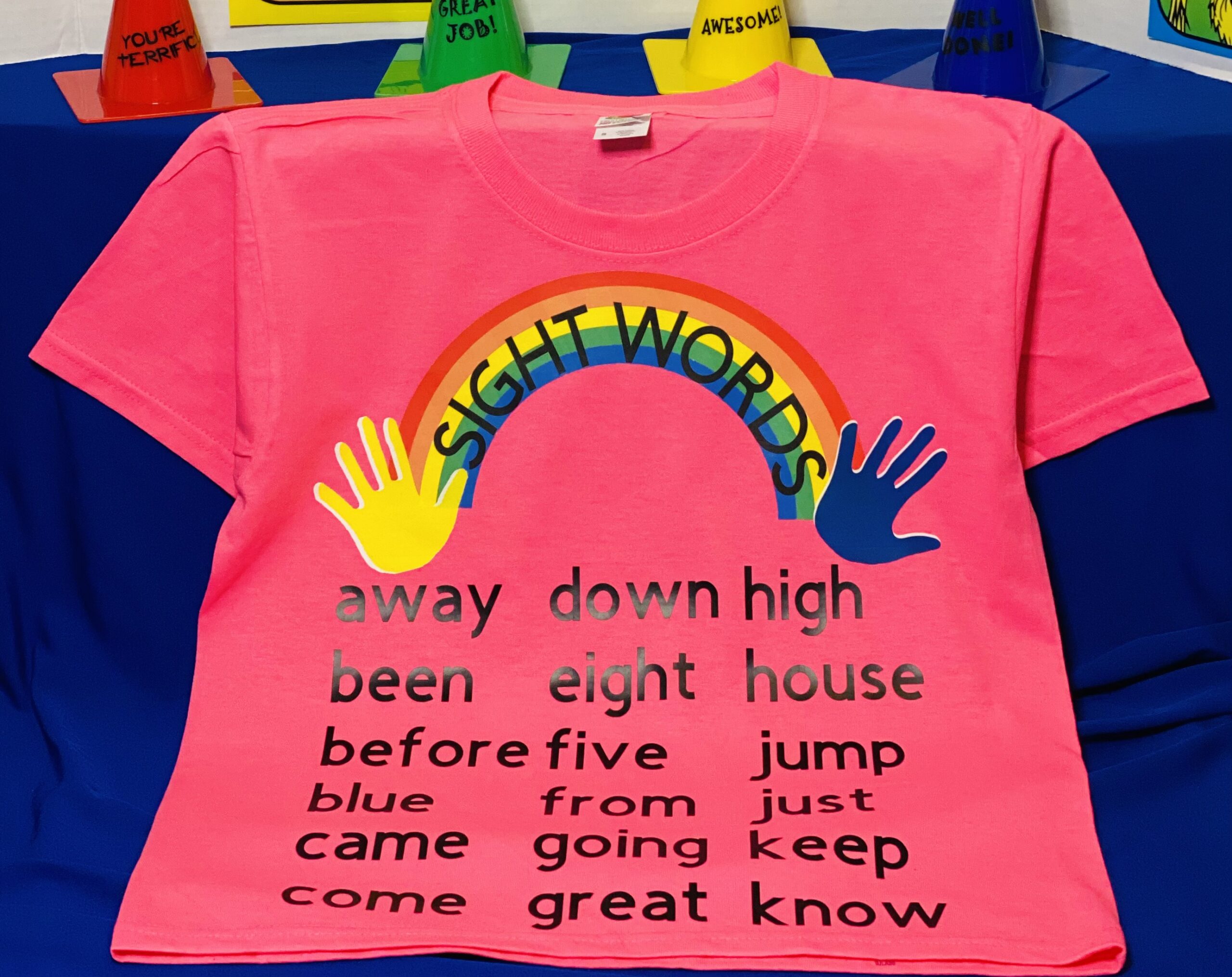 1st Grade Sight Word Shirt (Pink) - Image 3