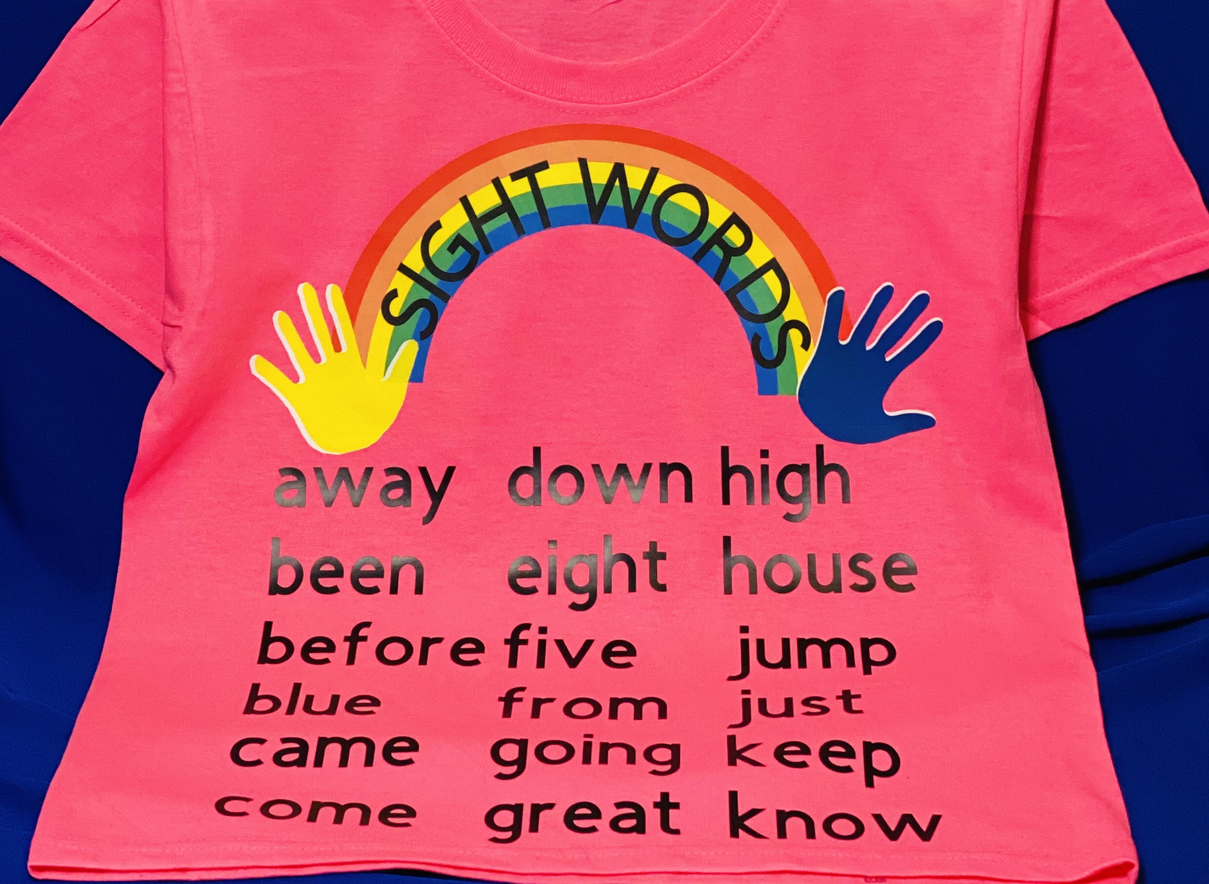 1st Grade Sight Word Shirt (Pink) - Image 4