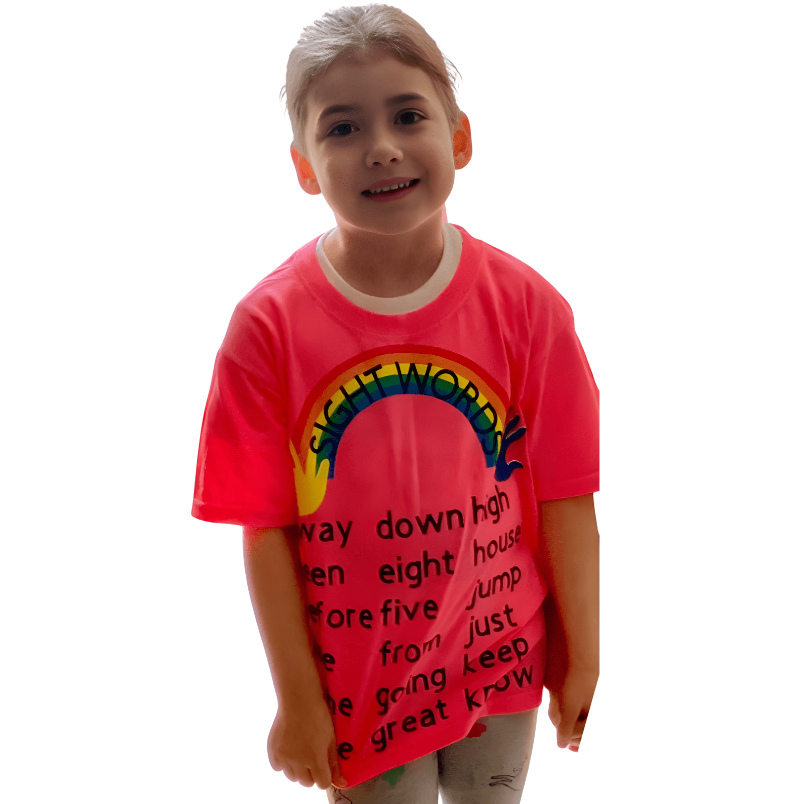 1st Grade Sight Word Shirt (Pink) - Image 2