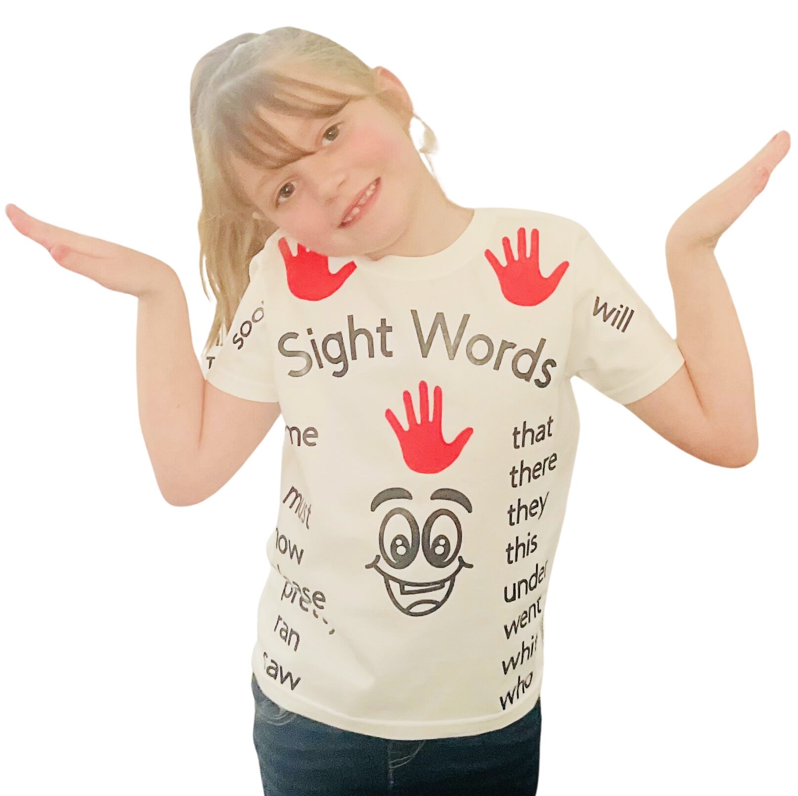 Kindergarten Sight Word Shirt (White) - Image 2