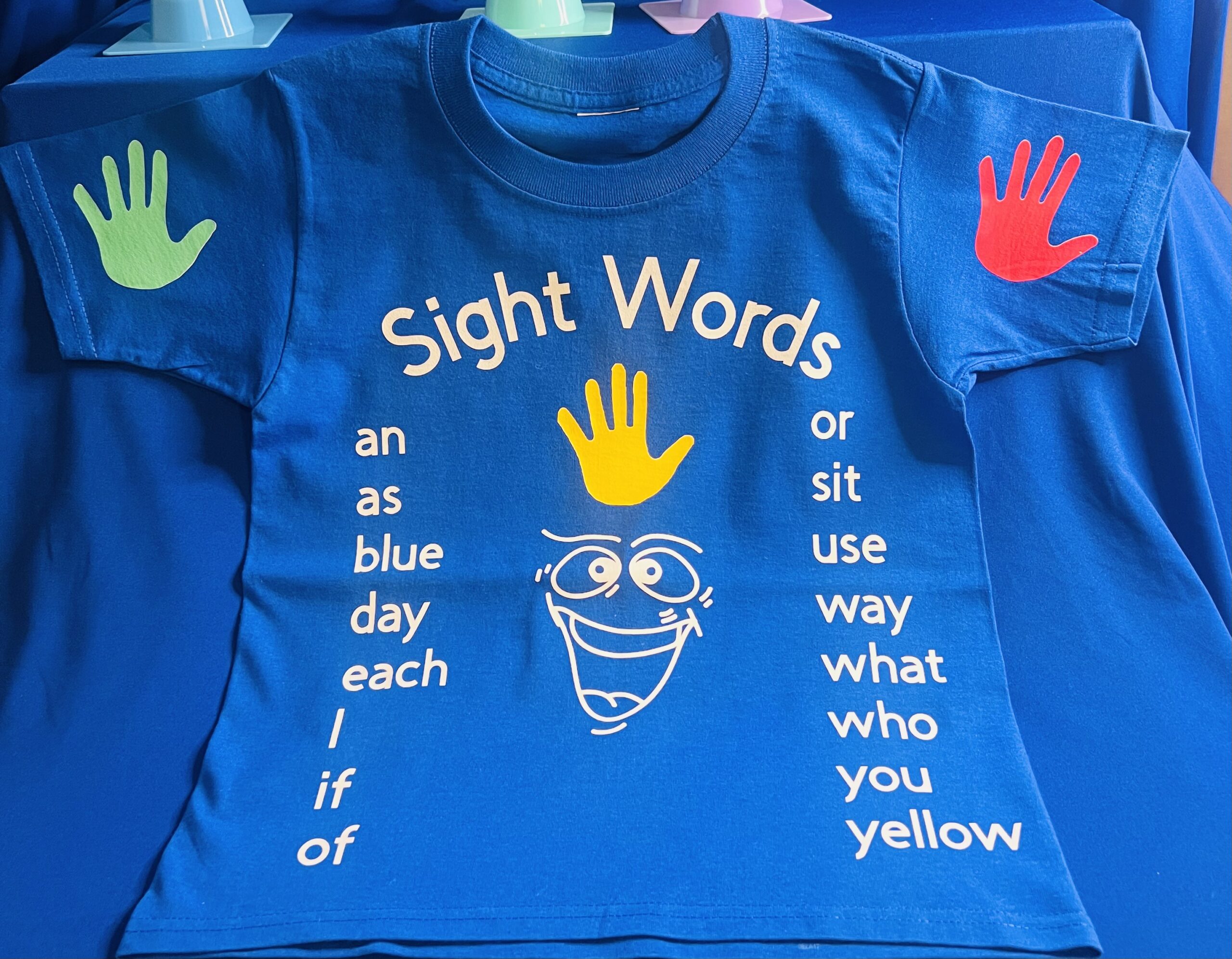 Kindergarten Sight Word Shirt (Blue) - Image 3